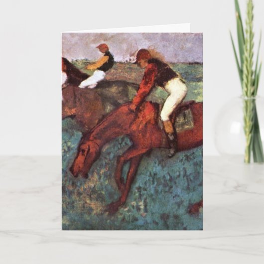 Voor de Jockeis-training starten - Degas Painting Kaart (Voorkant)
