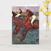 Voor de Jockeis-training starten - Degas Painting Kaart (Gele Bloem)