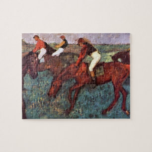 Voor de Jockeis-training starten - Degas Painting Legpuzzel
