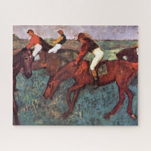 Voor de Jockeis-training starten - Degas Painting Legpuzzel (Horizontaal)