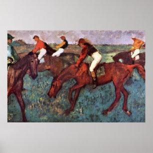Voor de Jockeis-training starten - Degas Painting Poster