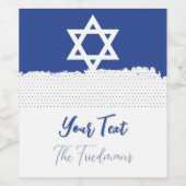 Voor de joodse Feestdagen Onafhankelijkheidsbar Mi Wijn Etiket (Enkel label)