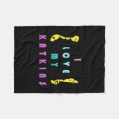 Voor de kat met liefde fleece deken (Voorkant (Horizontaal))