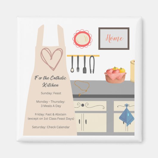 Voor de katholieke keuken magneet (Voorkant)