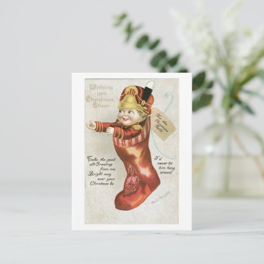 Voor de kerst Belle Feestdagenkaart (Staand voorkant)