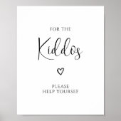 Voor de Kiddos Bruiloft Kinder Activiteit Spelletj Poster (Voorkant)