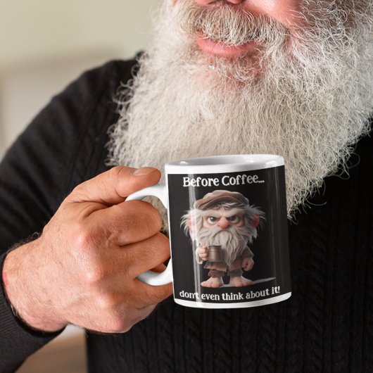 Voor de koffie, denk er niet eens over na grote koffiekop