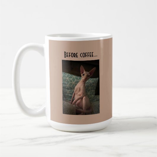 Voor de koffie....Na de koffie Koffiemok (Links)