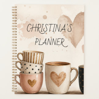 Voor de koffieliefhebber aangepaste naam planner