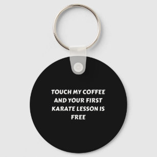 Voor de koffieliefhebber en geniet van karate. Gee Sleutelhanger