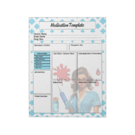 Voor de kost _ Medicatie Sjabloon Notitieblok