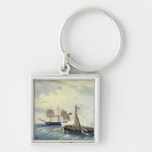 Voor de kust van Nargen Island Sleutelhanger (Voorkant)