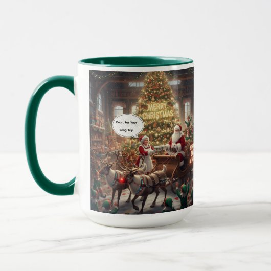 Voor de Lange Reis van de Kerstman Beker Mok (Links)