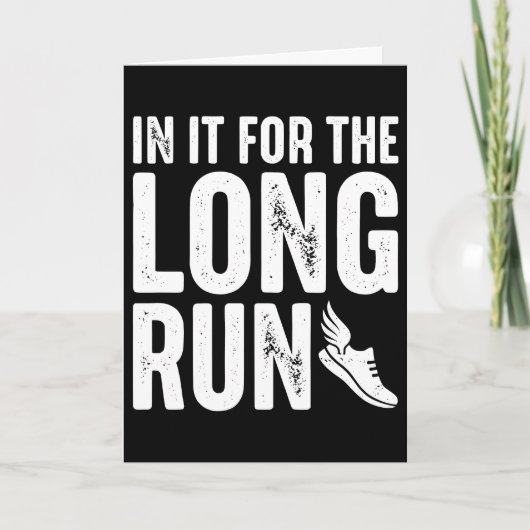 voor de lange termijn hardloper grap hardlopen cit kaart (Voorkant)
