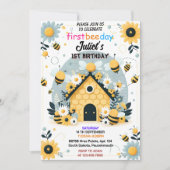 voor de lente daisy Geel eerste 1e bijendag verjaa Kaart (Voorkant)