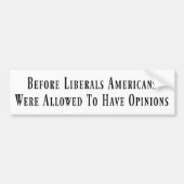 Voor de liberale Bumpersticker (Voorkant)