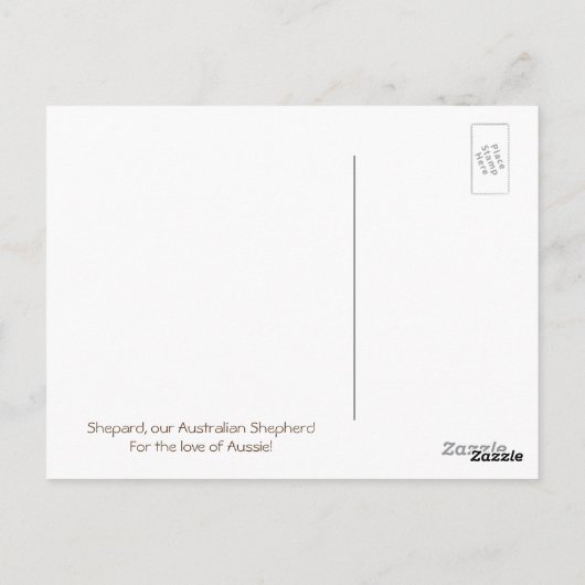Voor de liefde van Aussie! Briefkaart (Achterkant)