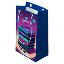 Voor de liefde van boeken roze en Blauwgroen Klein Cadeauzakje