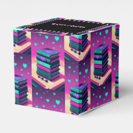 Voor de liefde van boeken roze kubus bedankdoosjes