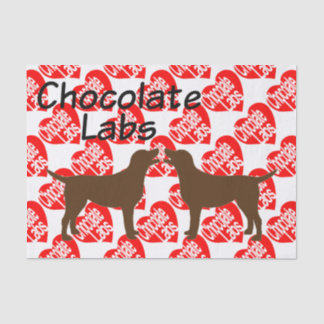 Voor de liefde van chocolade lab honden tissuepapier