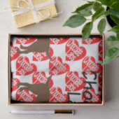 Voor de liefde van chocolade lab honden tissuepapier (Geschenk)