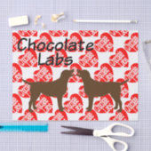 Voor de liefde van chocolade lab honden tissuepapier (Craft)