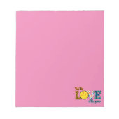 Voor de liefde van de game Softball Mam Leopard Notitieblok (Voorkant)