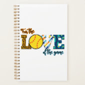 Voor de liefde van de game Softball Mam Leopard Planner (Voorkant)