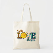 Voor de liefde van de game Softball Mam Leopard Tote Bag (Voorkant)