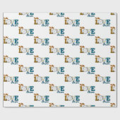 Voor de liefde van de Game Volleyball Mam Leopard Cadeaupapier (Vlak)