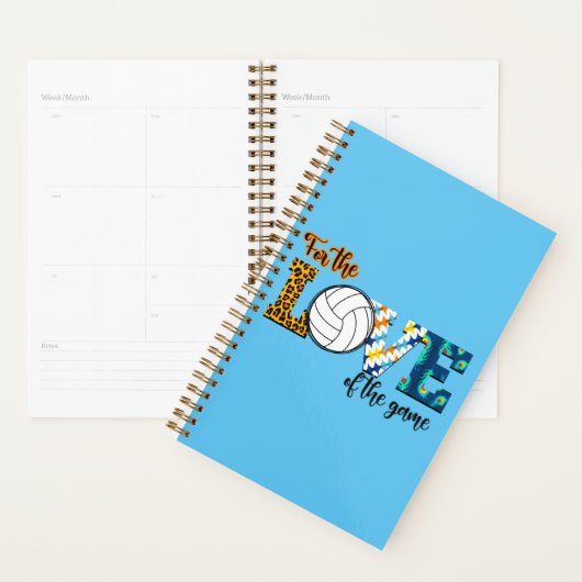 Voor de liefde van de Game Volleyball Mam Leopard Planner (Display)