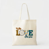 Voor de liefde van de Game Volleyball Mam Leopard Tote Bag (Voorkant)
