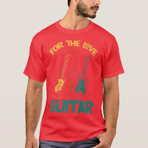 Voor de liefde van de Guitar Retro Premium T-shirt