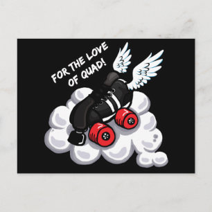 Voor de liefde van de quad briefkaart