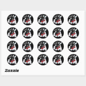 Voor de liefde van de quad ronde sticker (Vel)
