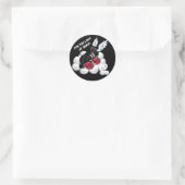 Voor de liefde van de quad ronde sticker (Tas)