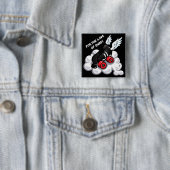 Voor de liefde van de quad vierkante button 5,1 cm (In situ)