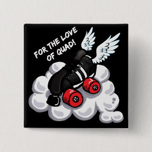 Voor de liefde van de quad vierkante button 5,1 cm