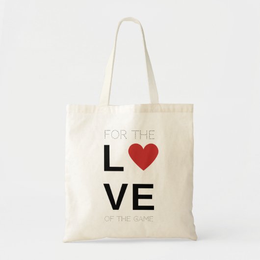 Voor de liefde van de softbalzak, rood hart tote bag (Voorkant)