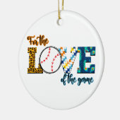 Voor de liefde van de spelbal-honkballuipaard keramisch ornament (Links)