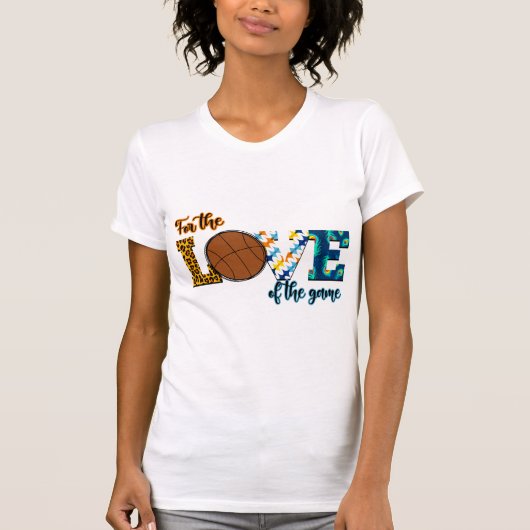 Voor de liefde van de spelBasketball Mam Leopard T-shirt (Voorkant)