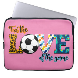 Voor de liefde van de spelmedaillerluipaard laptop sleeve