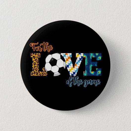 Voor de liefde van de spelmedaillerluipaard ronde button 5,7 cm (Voorkant)