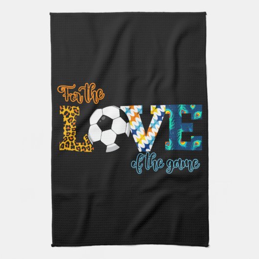 Voor de liefde van de spelmedaillerluipaard theedoek (Verticaal)