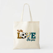 Voor de liefde van de spelmedaillerluipaard tote bag (Voorkant)