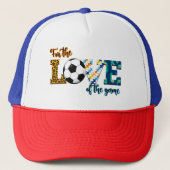 Voor de liefde van de spelmedaillerluipaard trucker pet (Voorkant)