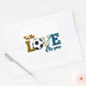 Voor de liefde van de spelmedaillerluipaard vierkante sticker (Envelop)