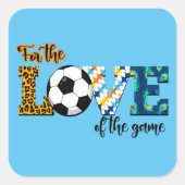 Voor de liefde van de spelmedaillerluipaard vierkante sticker (Voorkant)