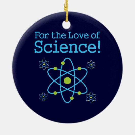 Voor de liefde van de wetenschap Atom Keramisch Ornament (Achterkant)