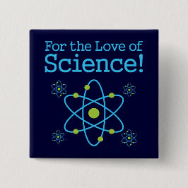 Voor de liefde van de wetenschap Atom Vierkante Button 5,1 Cm